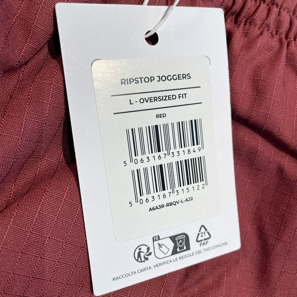 Gymshark Ripstop Pumper Pants Joggers L Red - Picture 5 of 11